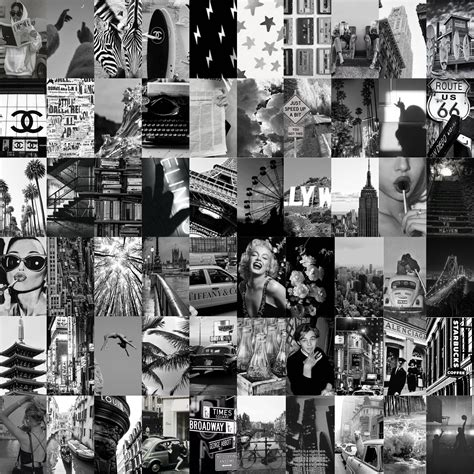 Black And White Photo Collage .